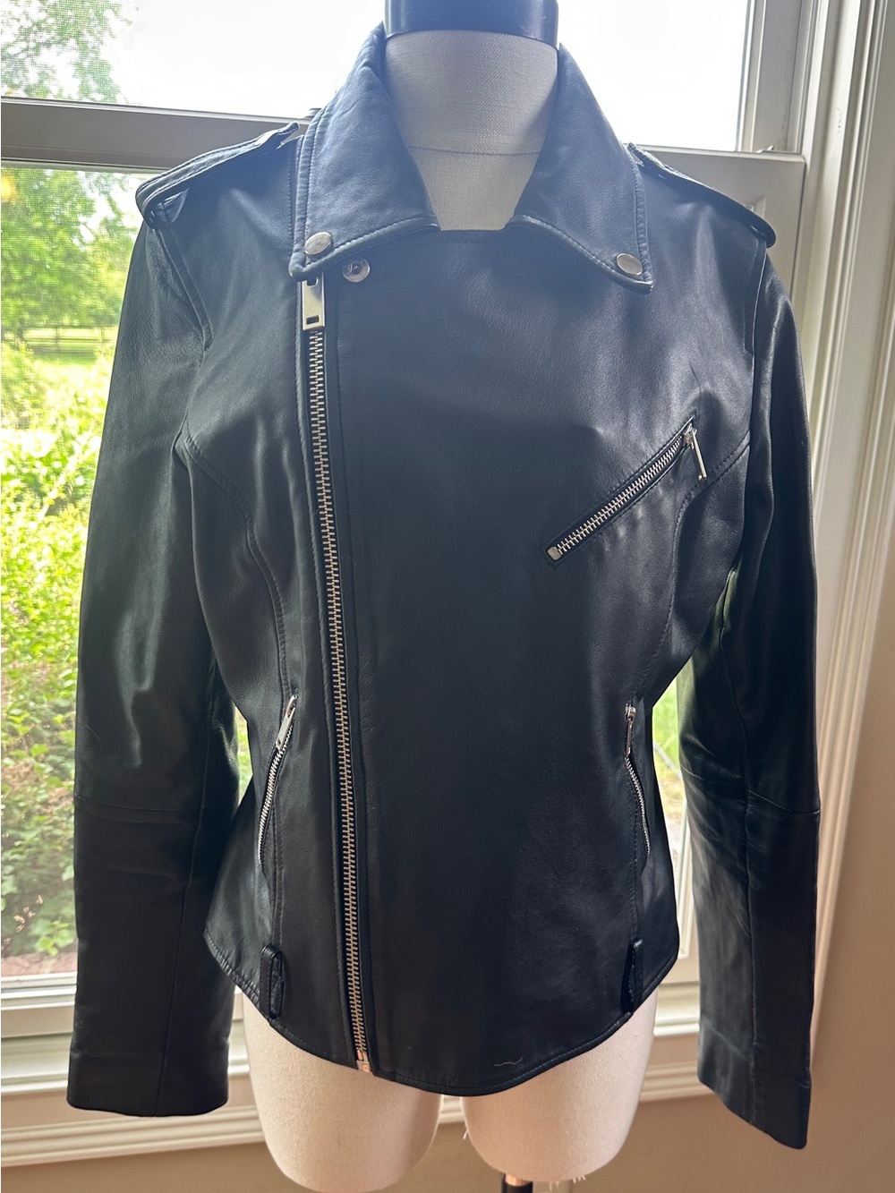 Barney’s Originals Real Leather Jacket,‎ Size 14